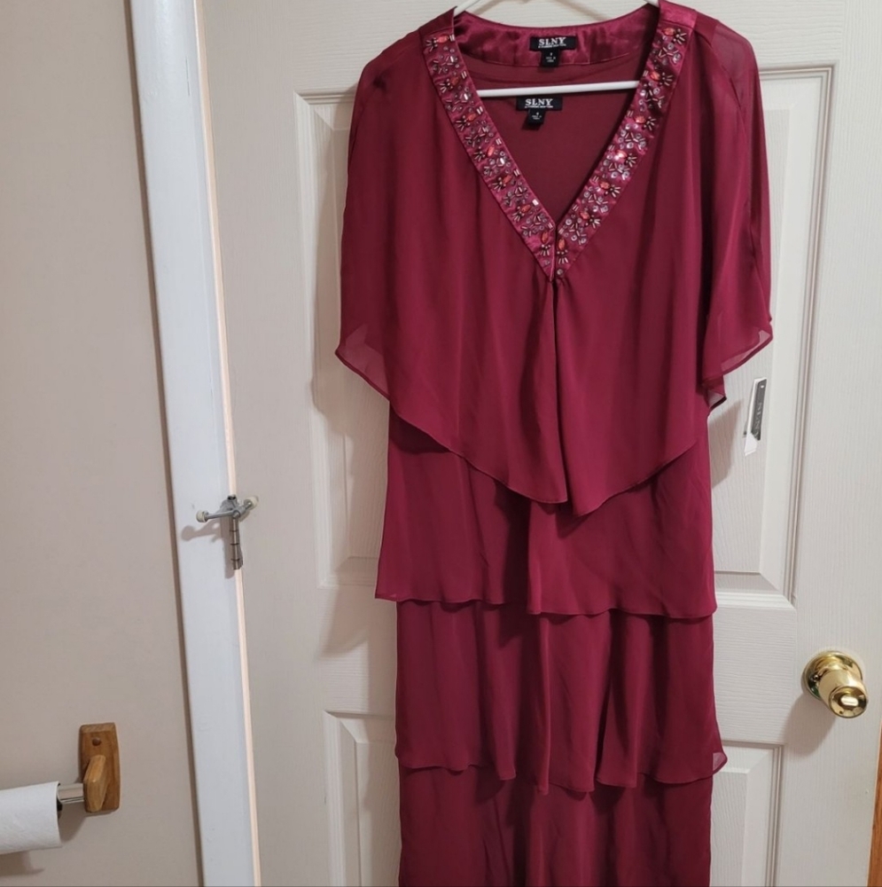 Burgundy  Cocktail  Dress